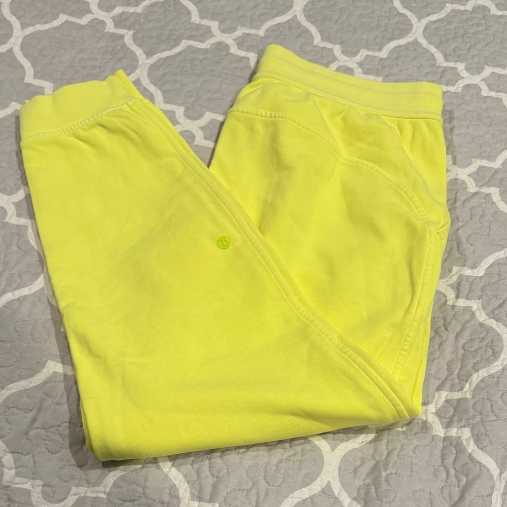 Lululemon Athletica Neon Scuba High-Rise Cropped Joggers